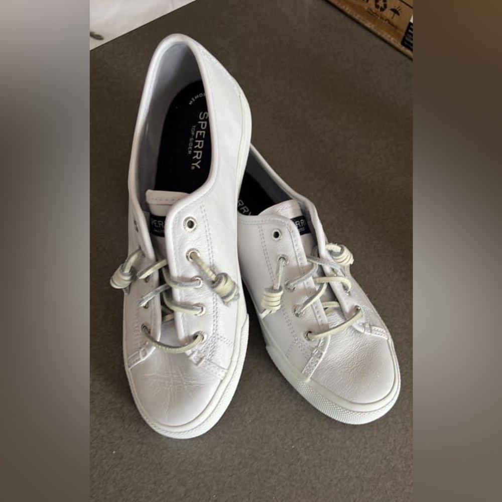 Sperry white leather